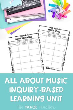 all about music inquiry - based learning unit