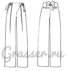 the front and back views of a women's pants