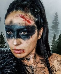 We love this shield maiden makeup look 🛡🧝‍♀️ 📸 carolaraiamakeup #Norsespirit #vikings #vikingwoman #vikingstyle #vikingmakeup #vikinghair #vikingwarrior #shieldmaiden #shieldmaidens #valhalla #runes #warriors #shieldmaidencosplay Viking Woman Makeup Halloween, Shield Maiden Makeup, Lagertha Makeup, Women Viking Makeup, Male Viking Makeup, Valkyrie Makeup, Viking Woman Makeup, Viking Warrior Makeup, Viking Make Up Woman