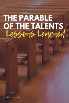 the parable of the talent's lessons learned