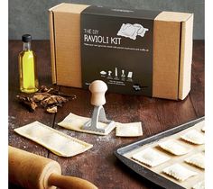 the ravioli kit is ready to be baked