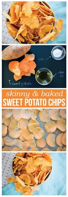 the steps to make baked sweet potato chips