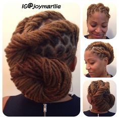 Colored Locs, Loc Updo, Loc Hairstyles, A Hairstyle, Hair Locks, Sisterlocks