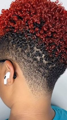 Twa Styles 4c Hair, Twa Hair Color, Mohawk Hairstyles For Black Women, Natural Tapered Cut, Natural Hair Mohawk, Coiling Natural Hair, Short Hair Styles African American