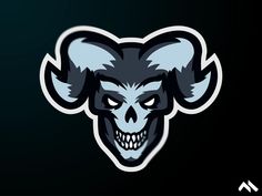 an ice demon mascot logo on a black background with the words ice demon mascoot loco