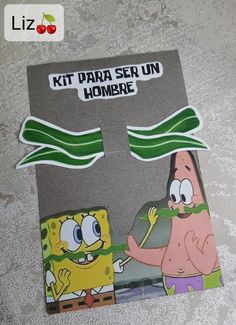 an image of spongebob cut out from paper