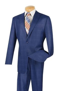 Step into a realm of timeless elegance with the Fashinique Collection's Glen Plaid Suit in classic Blue. This suit, blending history with modern fashion, showcases a single-breasted 2-button jacket with a peak lapel and side vents, perfectly paired with flat front pants adorned in a stylish glen plaid pattern. The luxurious wool feel promises comfort and grandeur, creating a timeless look that stands as a testament to both history and high fashion. Featuring: Single-breasted 2-button jacket feat Brown Tuxedo, Blue Plaid Suit, Windowpane Suit, Checkered Suit, Modern Fit Suit, Royal Blue Suit, Cheap Suits, Pleated Pant, Upscale Fashion