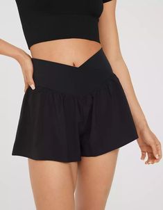 OFFLINE By Aerie Real Me Crossover Flowy Short Flowy Shorts Outfit, Flowy Shorts, Stretch Shorts, Cute Shorts, Preppy Outfits