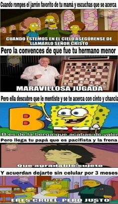 the simpsons characters in spanish and english are shown with captioning from each other