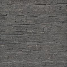 Charcoal Pencil 6x24 Panel - heytiles Concrete Hardscape, Pencil Tile, Tile Countertops Kitchen, Stacked Stone Panels, Bar Countertops, Stone Veneer Panels, New Garden Ideas, Natural Stone Veneer, Bullnose Tile