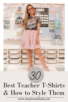 The best teacher shirts this year including vintage tees and fun ideas of how to style them! Teacher Style Outfits, Teacher Outfit Ideas, Funny Teacher Shirts, Teacher Ootd, Teacher Outfits Elementary, Cute Teacher Outfits, Preschool Teacher Shirts, Teacher Accessories, Teacher Fashion