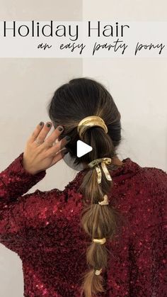 STEPHANIE NARDELLA | CT + NYC Content Creator on Instagram: "holiday hairstyle idea✨… comment HH1 & I’ll send you everything I used & my outfit details!

#holidayhair #holidayhairstyle #bubblebraid holiday updos | pony cuffs | easy updo ideas" Holiday Updos, Holiday Updo, Updo Ideas, Easy Updo, Hairstyle Idea, Easy Updos, Holiday Hairstyles, Outfit Details, Content Creator