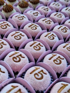 #brigadeiroscoloridos #brigadeiroscarimbados #brigadeiros #doces Purple Desserts, Fancy Donuts, 15th Birthday Party Ideas, Fifteenth Birthday, Birthday Brunch, Rose Party, 15th Anniversary, Quince