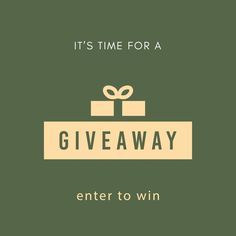 a gift card with the words it's time for a giveaway