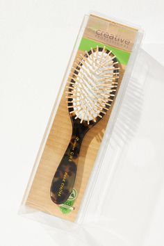 Birchwood bristles; cellulose acetate Imported | Hand-Crafted Italian-Made Hair Brush by Creative Pro Hair Tools in Brown, Women's at Anthropologie Pro Hair, Cellulose Acetate, Hair Brush, Hair Tools, Christmas List, Hair Pieces, Creative Professional, Holiday Gifts, Anthropologie