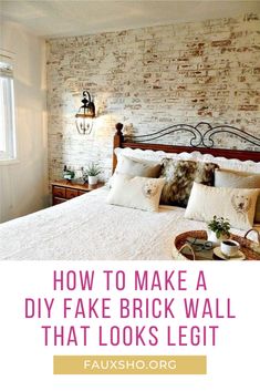 how to make a diy fake brick wall that looks legit