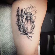 Magic Tattoo Ideas, Practical Magic Tattoo, Tattoo Ideas Tumblr, Rosemary Tattoo, Plant Lavender, Artsy Tattoos, Autumn Tattoo, Lavender Tattoo, Magic Tattoo