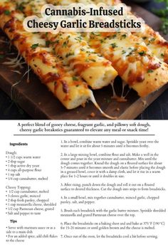 Thc Infused Recipes, Infused Food Recipes, Infused Desserts, Cheesy Garlic Breadsticks, Infused Food, Cheesy Garlic Bread Recipe, Infused Recipes, Cannabutter Recipe, Cannibis Recipes