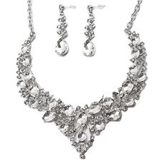 PRICES MAY VARY. White clear crystal rhnistone rib statement necklace earrings set for women. Beautiful Jewerly necklace earrings set gift for yourself bridesmaids wife girl friends. Unique Design Jewelry Sets Crystal Necklace Teardrop Dangle Earrings. the fabulous design and solid construction and classic and elegant look always keep with fashion, which will make a timeless accessory to any jewelry collection. can be worn with classy casual with formal attire or Wedding dress, never goes out of Bridesmaid Accessories, Teardrop Dangle Earrings, Women's Jewelry Sets, Unique Jewelry Designs, Timeless Accessories, Formal Attire, Crystal Drop, Rhinestone Necklace, Necklace Earring Set