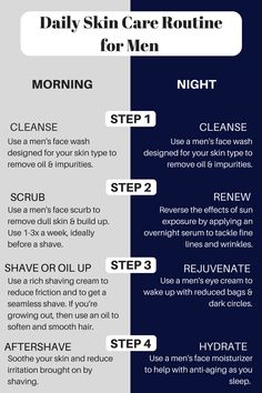 Skin Care Simple, Skin Care Routine For Men, Skin Care Routine For Teens, Haut Routine, Face Skin Care Routine, Good Skin Tips, Daily Skin Care Routine, Skin Routine