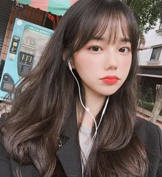 Korean Bangs Hairstyle, Korean Long Hair, Korean Bangs, Ulzzang Hair, Korean Haircut, Fluffy Hair, Asian Hair, Dream Hair