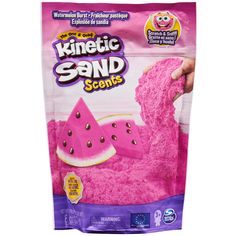 a bag of pink sand with watermelon slices