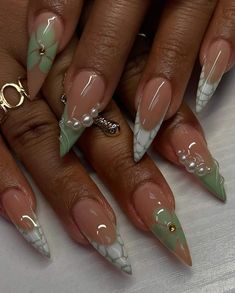 3d Flower Nails, Stiletto Nails Designs, Classy Acrylic Nails, Almond Nails Designs, Long Square Acrylic Nails, Nail Swag, Acrylic Nails Coffin Short, Short Acrylic Nails Designs