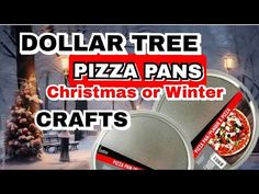 dollar tree pizza pans for christmas or winter crafts