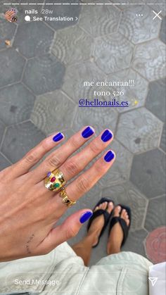 Blue Nail, Nail Ring, Dream Nails, Fire Nails, Funky Nails, Dope Nails, Instagram Inspiration, Blue Nails