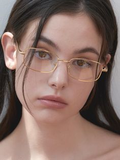 Composition : Metal, TR, PC,UV400 Protection LensCountry of Origin : CHINA Gold Rimmed Glasses Women, Glasses Style Women, Geometric Glasses Frames, Kpop Glasses, Shopping Korea, Anatomy Education, Frameless Glasses, Gold Rimmed Glasses, Glasses Style