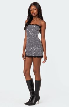 Edikted Sylvester Open Back Sequin Mini Dress | PacSun Silver Mini Dress, Sequined Fabric, Sparkle Mini Dress, Sparkly Mini Dress, Vegas Outfit, Dress Open Back, Swimwear Dress, Sparkly Dress, Sequin Mini