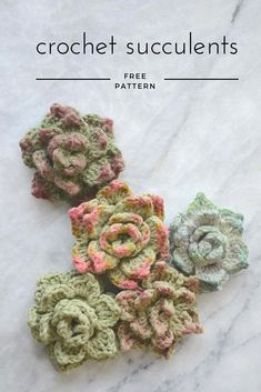 crochet succulents free pattern by sher company, available for purchase