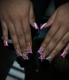 Short Duck Nails, Bright Acrylic Nails, Nails Freestyle, Retro Nails, Long Acrylic Nail Designs, Colored Acrylic Nails