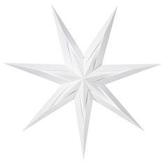 a white paper star on a white background