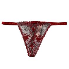 New V-String Pantie Underwear. Mesh Material With Red Trim And A Floral Pattern. Red Lace Stretch Bottoms, Red Lace Brief Bottoms, Fitted Red Lace Bottoms, Victoria's Secret Red Party Bottoms, Victoria's Secret Lace Party Bottoms, Victoria Secret Lingerie, Lace Thong, Mesh Material, Metallic Colors