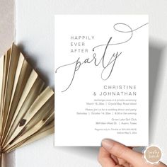 Idea for Elegant Wedding After Elopement Party Ideas, Elopement Party Ideas, After Party Invitation, After Wedding Party, Day After Wedding, Happily Ever After Party, Ever After Party, Happily Ever After Wedding, Ever After Wedding