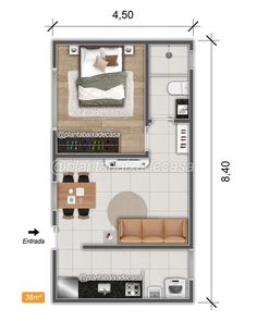 the floor plan for a small apartment