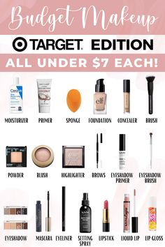 Affordable Makeup Products, Target Makeup, Budget Makeup, Makeup List, Makeup Supplies, Cheap Makeup, Basic Makeup