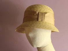 A Cloche Straw Hat Marie | Etsy Elegant Gold Panama Hat With Short Brim, Elegant Gold Hat Bands For Summer, Chic Gold Straw Hat With Short Brim, Chic Beige Straw Cloche Hat, Chic Straw Cloche Hat With Short Brim, Elegant Straw Brimmed Cloche Hat, Adjustable Brimmed Toquilla Straw Cloche Hat, Classic Beige Straw Hat For Garden Party, Elegant Natural Cloche Hat With Curved Brim