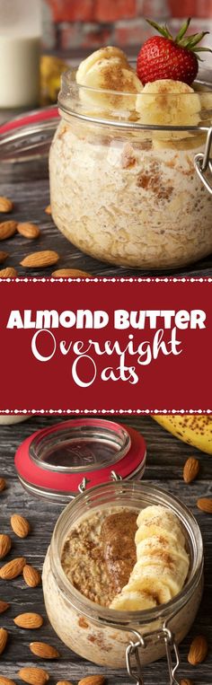 almond butter overnight casserole in a glass bowl