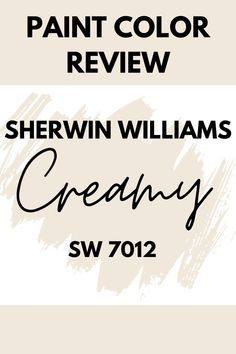 the logo for shewin williams's creamy sw 702 paint color is shown