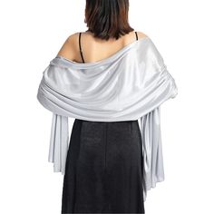 PRICES MAY VARY. ♥Shawl and wrap for women: Carefully selected with satin fabric, this smooth crepe scarf looks pearly texture, looks high-end and elegant, will be your great addition to your formal outfit. ♥Multi-use: 78.74x27.55in, can used as shawls, scarves, headscarf, veils, sunscreen scarf, stole, etc, come with 4 colors, choose suitable color for better matching. ♥Satin material: This women’s shawl and wrap is made of quality satin silk fabric, luxurious silky and soft hand feeling, light Bridesmaid Scarves, Evening Shawls, Blue Shawl, Bridal Wrap, Sheer Scarf, Shiny Fabric, Wedding Shawl, Wedding Wraps, Silk Shawl