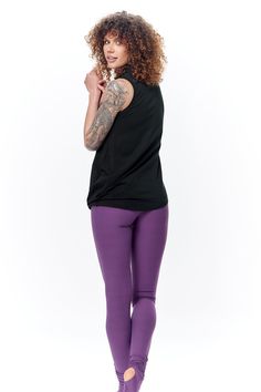 "We've repeatedly said that clothes designed for movement and relaxation should be something you can simply forget about. That's why we've kept a lot in mind - materials, colors, detailing - so that you don't have to. And yet, there's simply something unforgettable about these leggings that are a bow to comfort and a nod to fashion. Comes in its own signature black canvas zip bag. We're sure you'll appreciate the special touch and have a million great ideas about how to re-use and enjoy the bag Purple Stretch Leggings For Loungewear, Purple High Stretch Yoga Pants For Loungewear, Relaxed Fit Leggings For Yoga In Athleisure Style, Athleisure Relaxed Fit Leggings For Yoga, Relaxed Fit Athleisure Leggings For Yoga, Relaxed Fit Yoga Leggings, Relaxed Fit Yoga Leggings Athleisure Style, Purple Stretch Leggings For Pilates, Stretch Purple Leggings For Pilates