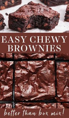 easy chewy brownies are the perfect treat for any chocolate lover