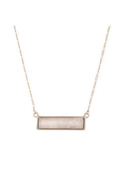 Elegant 14k Gold Rectangular Bar Necklace, Elegant Gold Bar Necklace With Rectangular Pendant, Minimalist Gold Rectangular Bar Necklace, Gold Rectangular Minimalist Bar Necklace, 14k Gold Rectangular Pendant Bar Necklace, Bar Styling, Rectangle Shape, Rose Buds, Modern Classic