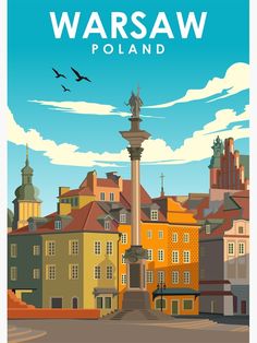 an image of a cityscape with the name warsaw poland