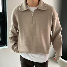 Bae Style, Woolen Sweater, Cheap Sweatshirts, Woolen Sweaters, Mens Casual Dress Outfits, Men Stylish Dress, Guys Clothing Styles, Men Fashion Casual Outfits