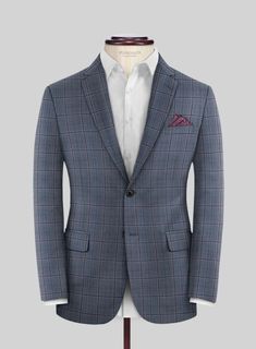 Put together a dapper and stylish formal look by wearing our Reda Tropical Blue Checks Wool Suit. Made from high-quality wool that feels exceptionally soft and has a lightweight finish. The subtle checkered texture created with brown threads and a classy tropical blue color palette makes this suit a standout choice for any glamorous event or an important meeting. Rest assured that this ensemble will set you apart. 
  Look Includes    Reda     Tropical     Blue     Checks     Wool  Fabric  Two Bu Grey Tweed Suit, White Linen Suit, Herringbone Tweed Jacket, Green Velvet Jacket, Peaky Blinders Suit, Royal Blue Suit, Blue Color Palette, Blue Chinos, Beautiful Suit