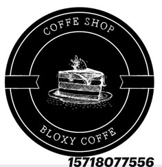 the logo for coffee shop bloxy coffee is shown in black and white