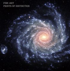 an image of a spiral galaxy in the night sky